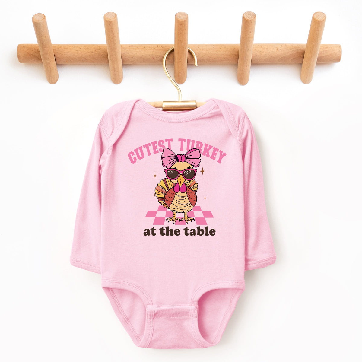 Cutest Turkey At The Table - Baby Long Sleeve Bodysuit