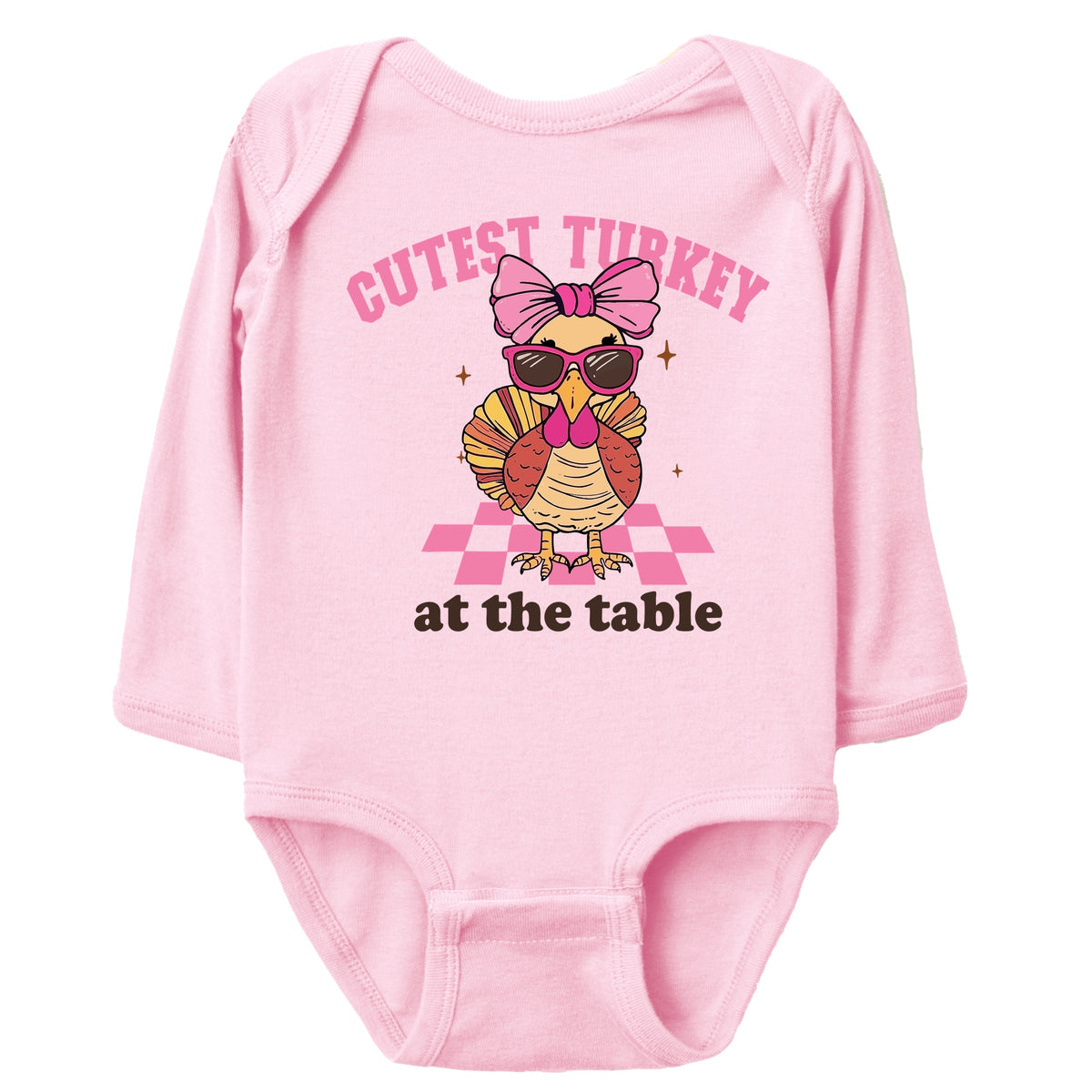 Cutest Turkey At The Table - Baby Long Sleeve Bodysuit