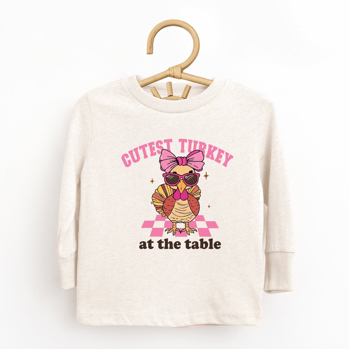 Cutest Turkey At The Table - Toddler Long Sleeve Graphic Tee