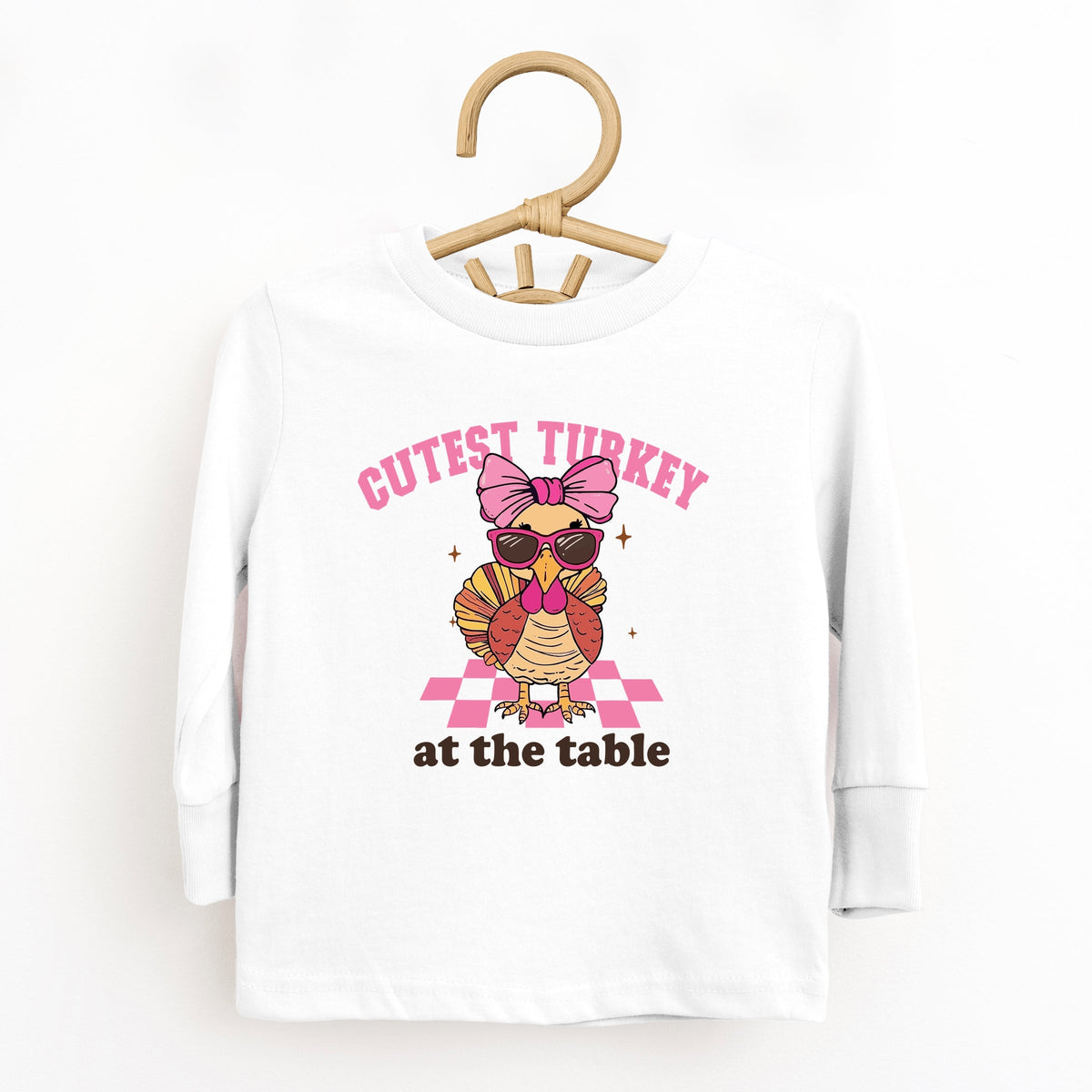 Cutest Turkey At The Table - Toddler Long Sleeve Graphic Tee