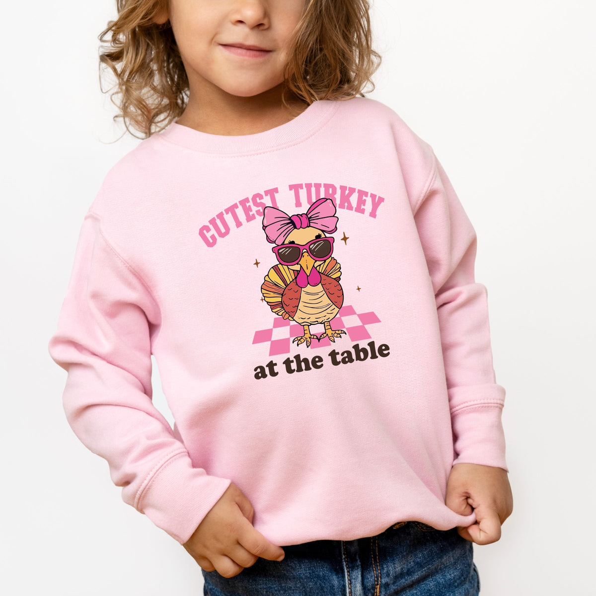 Cutest Turkey At The Table - Toddler Graphic Sweatshirt