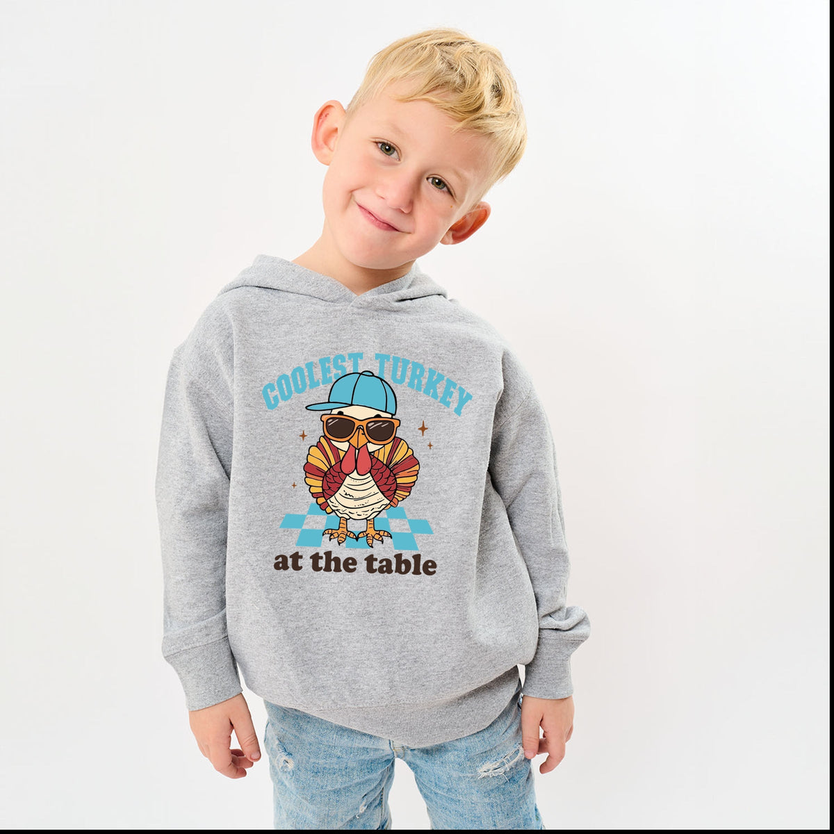 Coolest Turkey At The Table - Toddler Hoodie