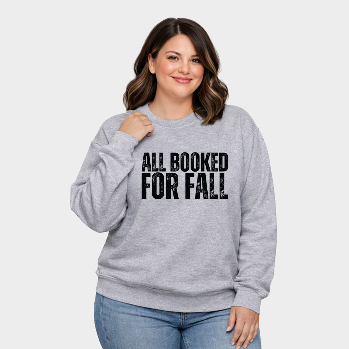 All Booked For Fall Bold Distressed - Women's Plus Sweatshirt