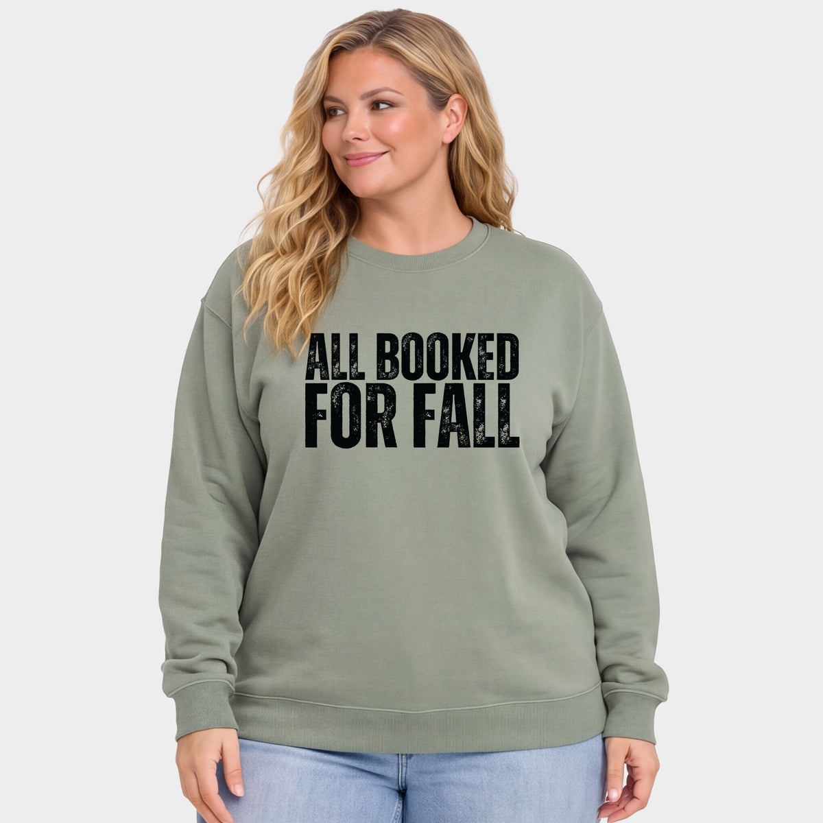All Booked For Fall Bold Distressed - Women's Plus Sweatshirt