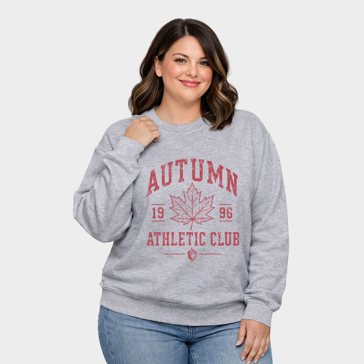 Autumn Athletic Club Leaf - Women's Plus Sweatshirt
