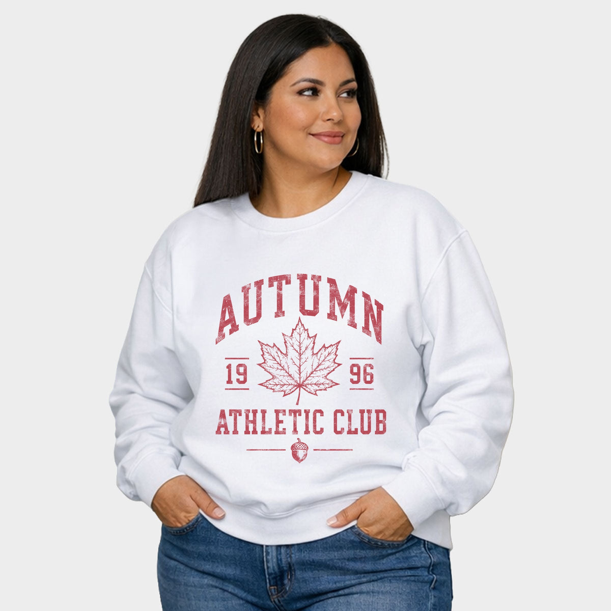Autumn Athletic Club Leaf - Women's Plus Sweatshirt