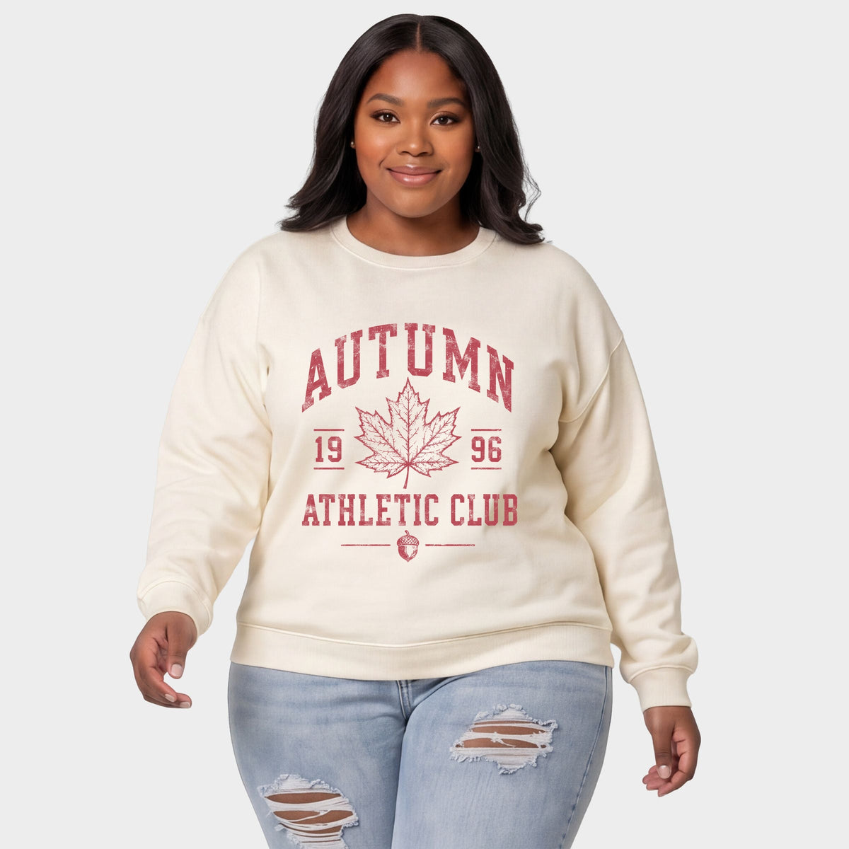 Autumn Athletic Club Leaf - Women's Plus Sweatshirt