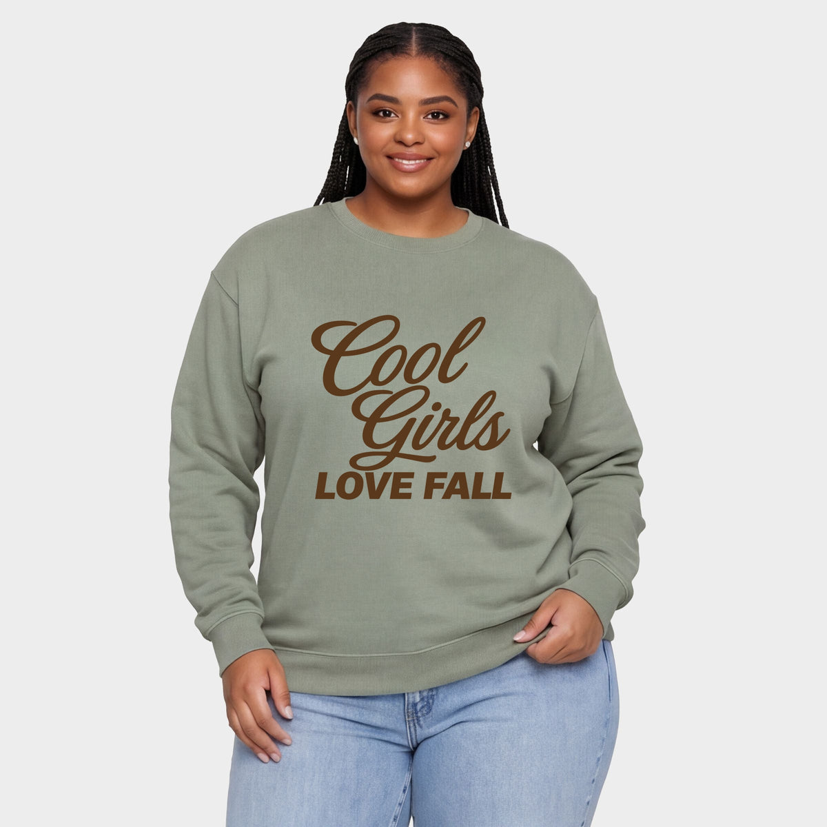 Cool Girls Love Fall Brown - Women's Plus Sweatshirt