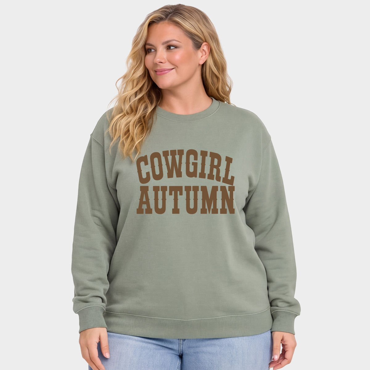 Cowgirl Autumn Brown - Women's Plus Sweatshirt