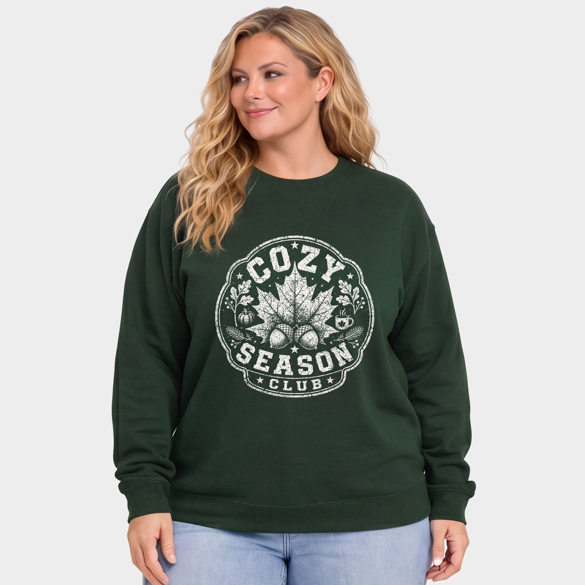 Cozy Season Club Leaf - Women's Plus Sweatshirt