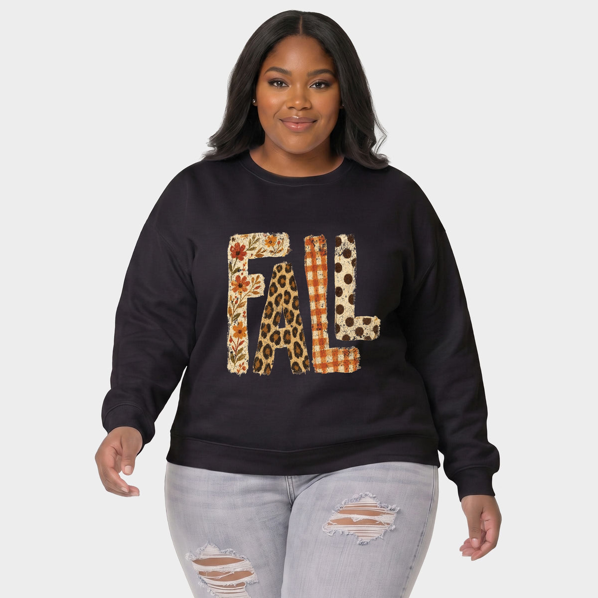 Fall Bold Patterns - Women's Plus Sweatshirt