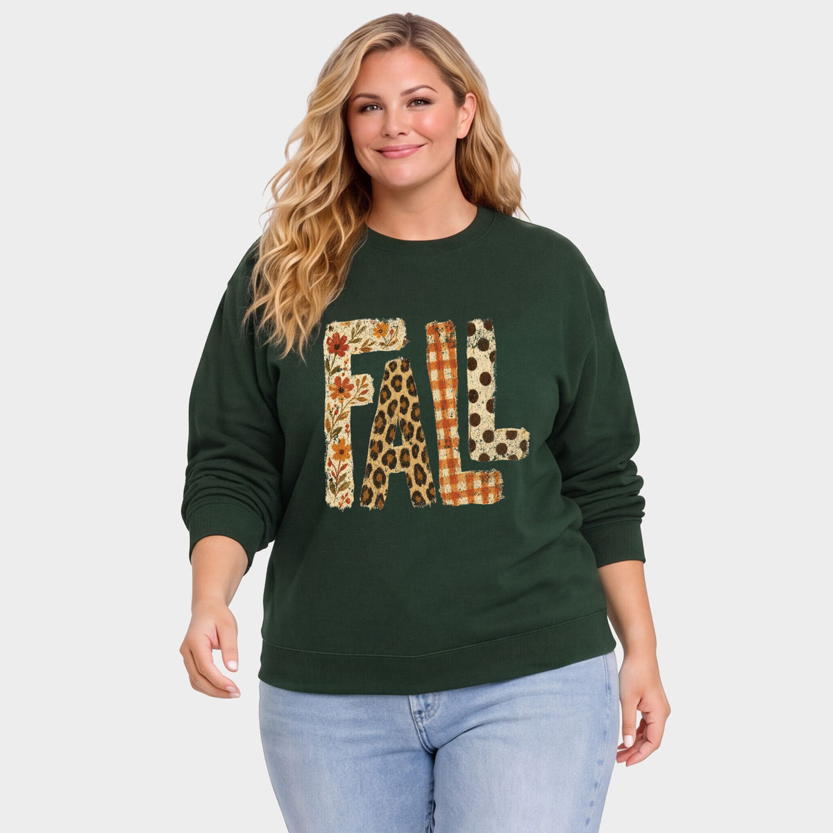 Fall Bold Patterns - Women's Plus Sweatshirt