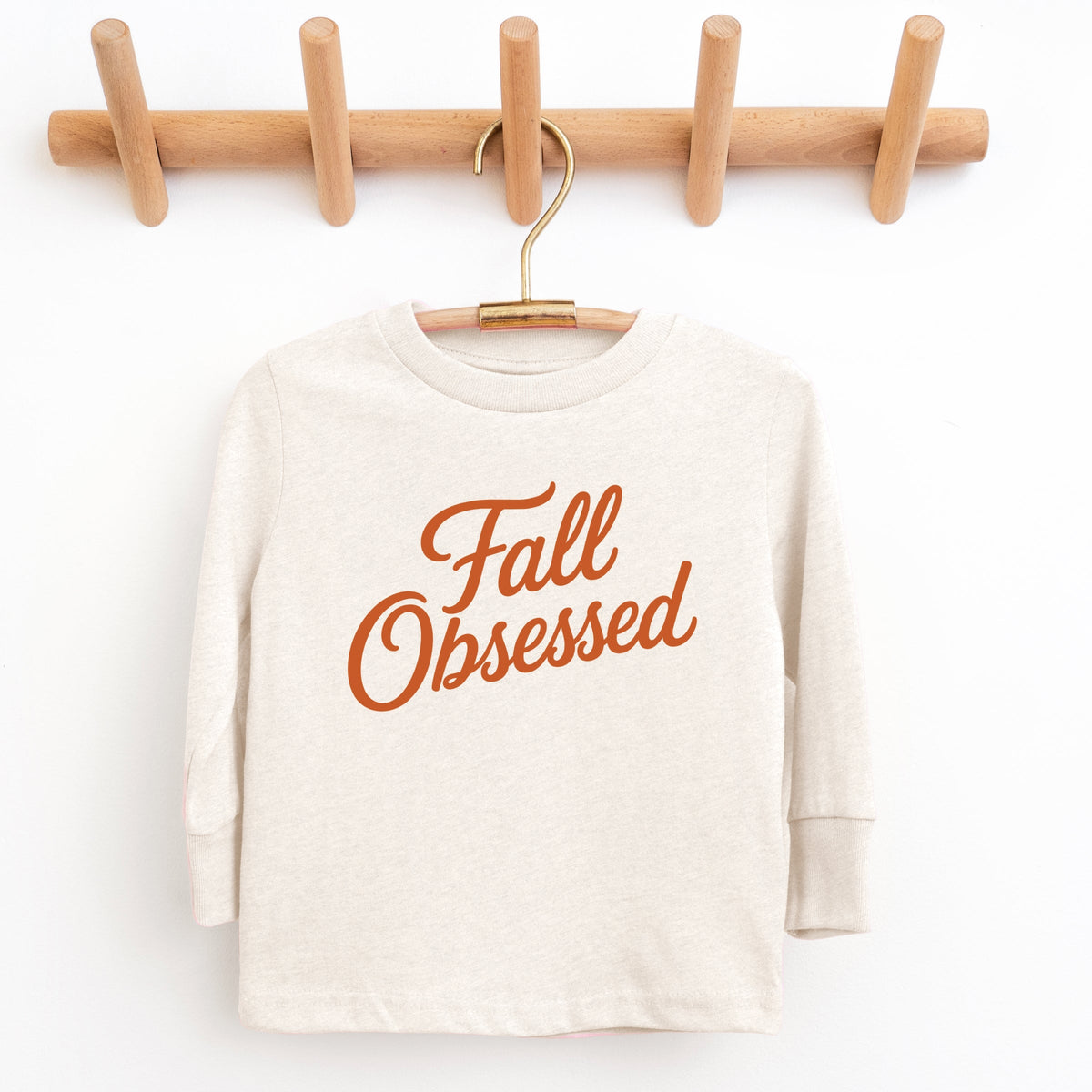 Fall Obsessed Cursive - Youth Long Sleeve Graphic T-Shirt
