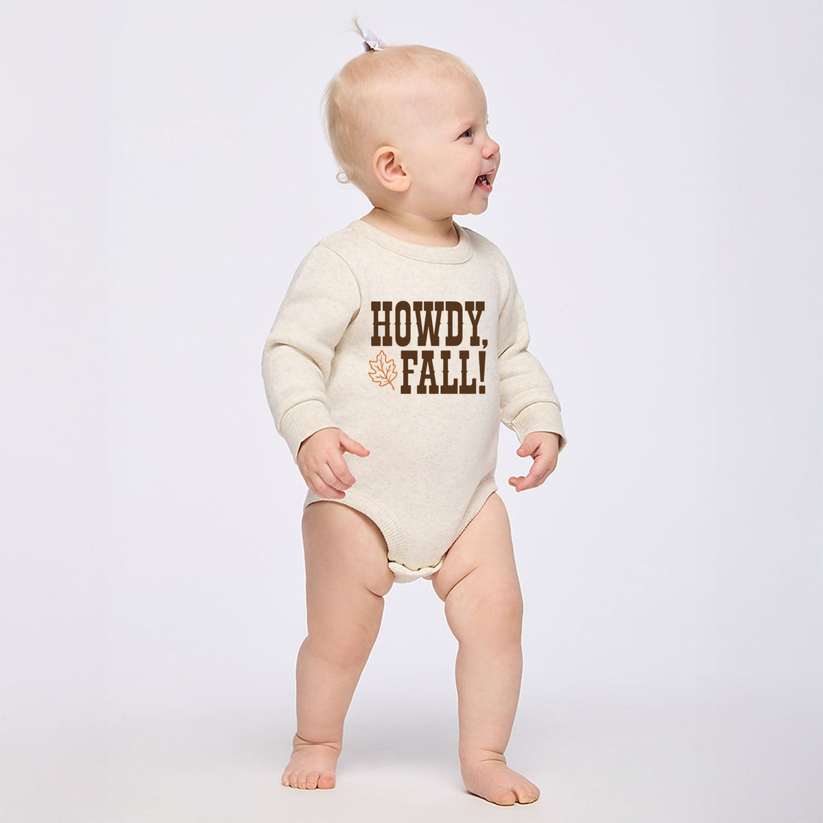 Howdy Fall Leaf - Infant Fleece BodySuit