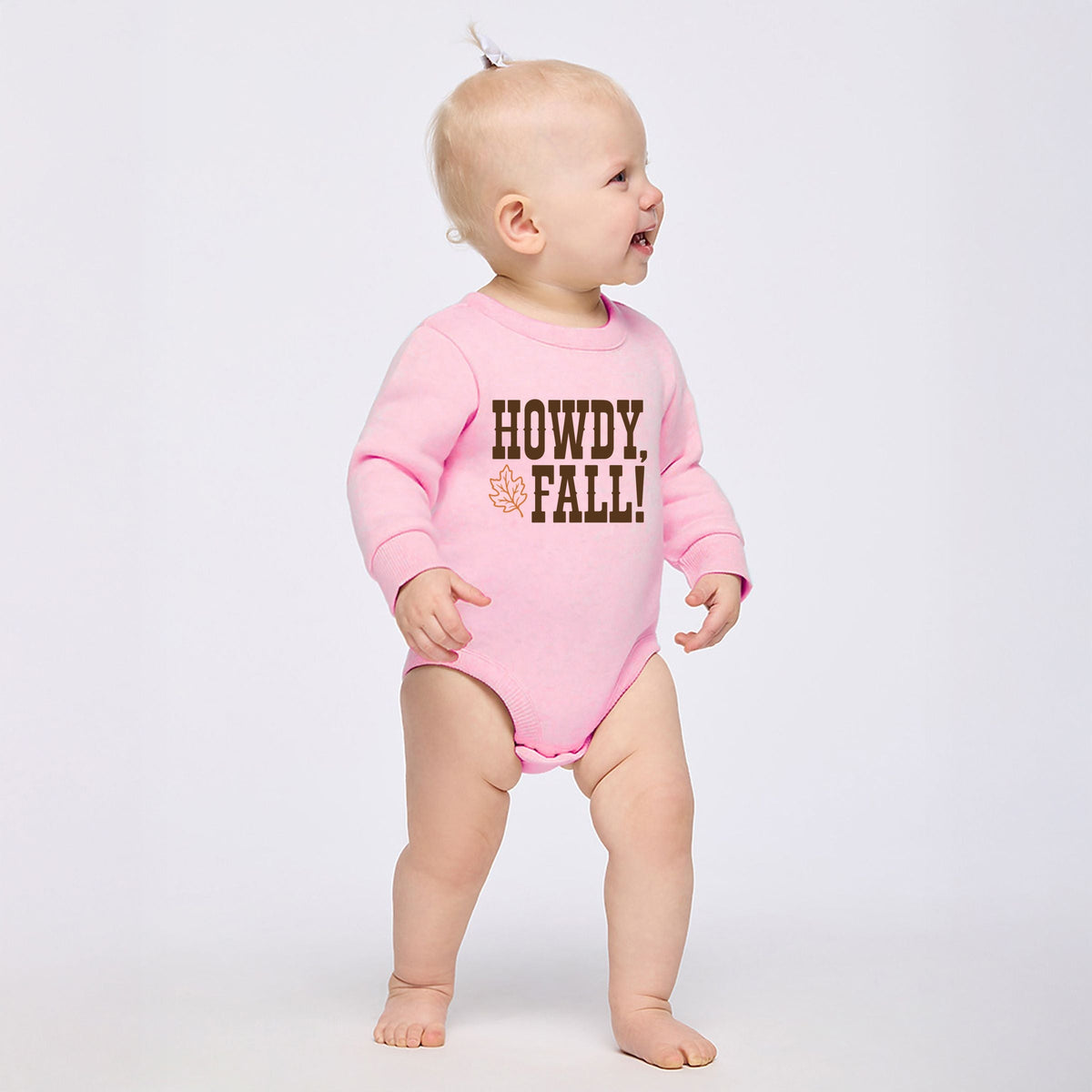 Howdy Fall Leaf - Infant Fleece BodySuit
