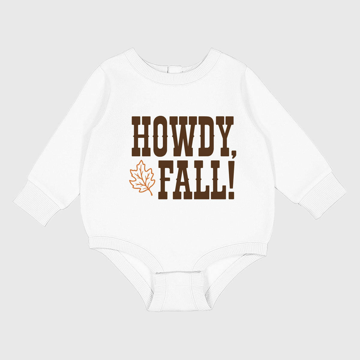 Howdy Fall Leaf - Infant Fleece BodySuit