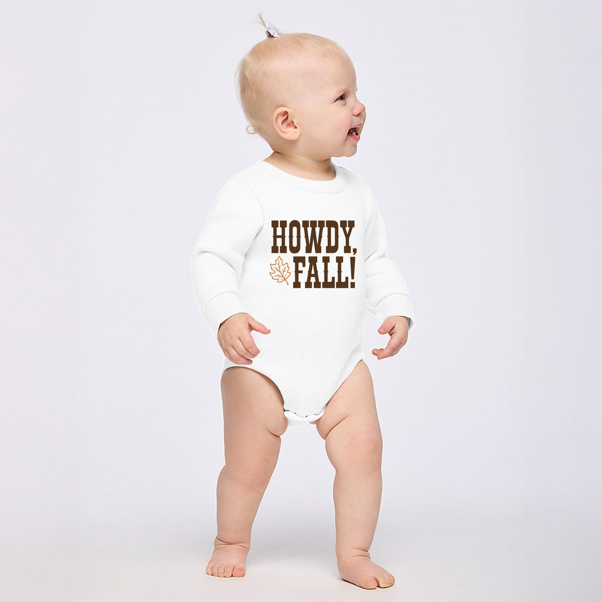 Howdy Fall Leaf - Infant Fleece BodySuit