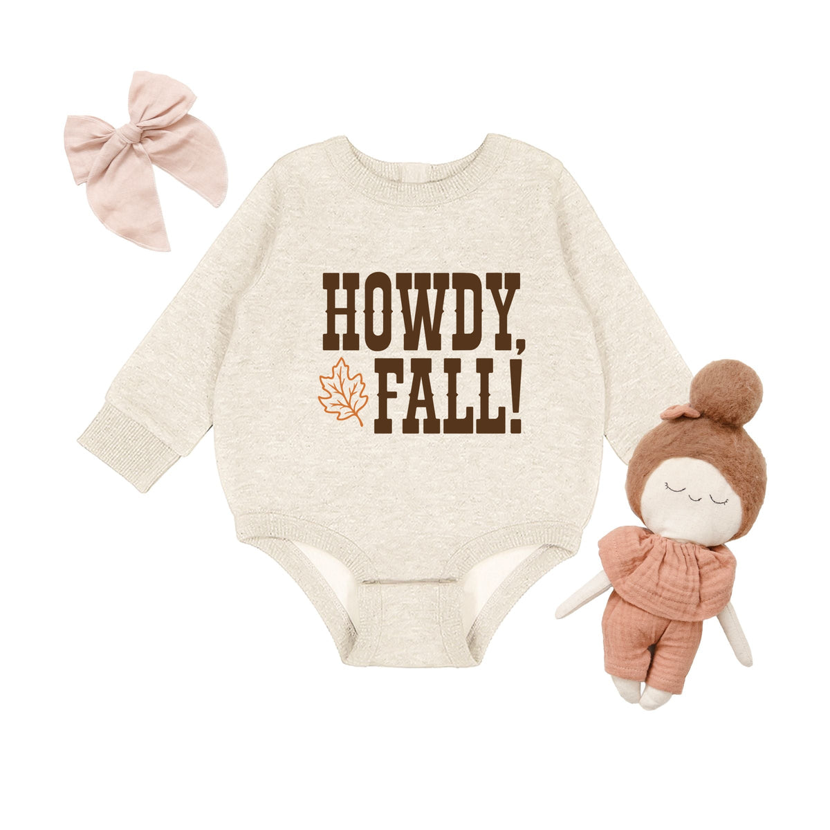 Howdy Fall Leaf - Infant Fleece BodySuit