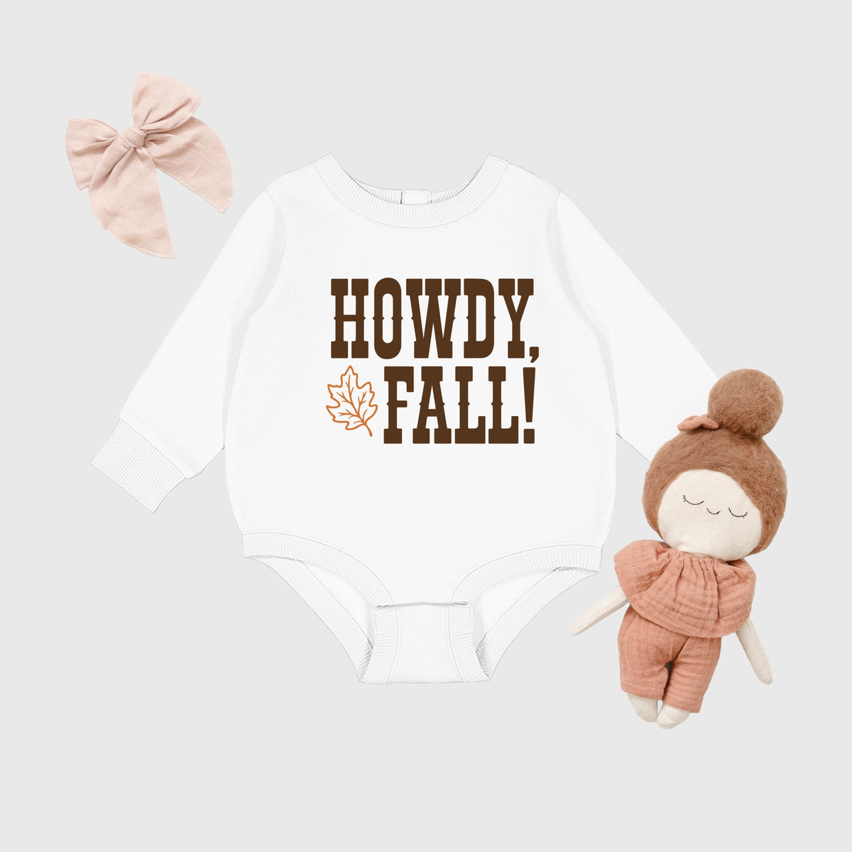 Howdy Fall Leaf - Infant Fleece BodySuit