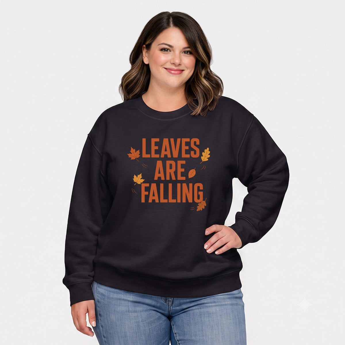 Leaves Are Falling Orange - Women's Plus Sweatshirt