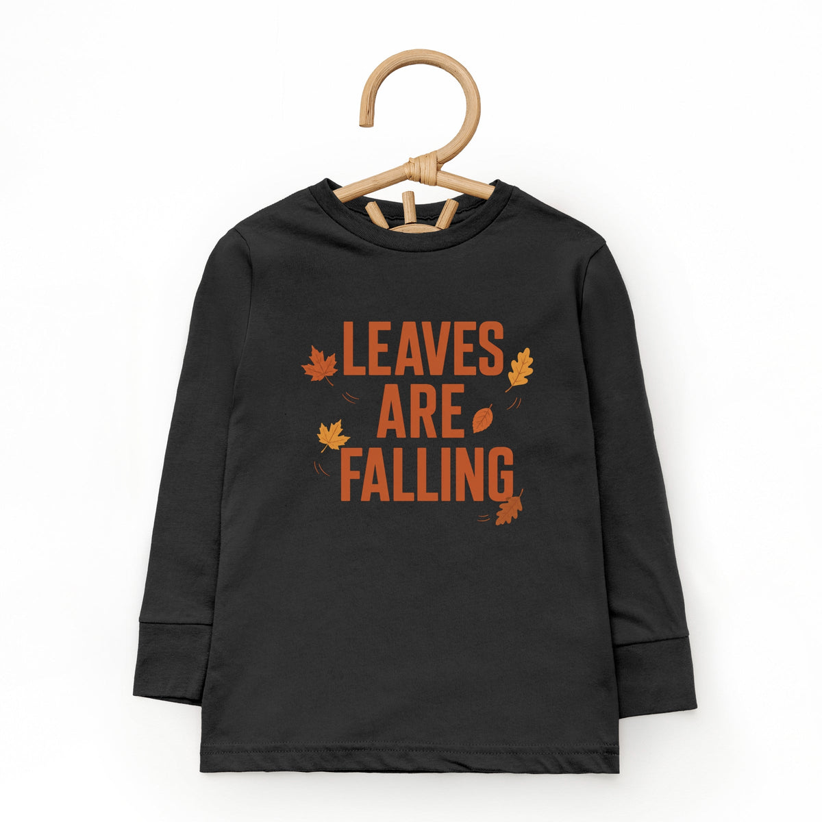 Leaves Are Falling Orange - Toddler Long Sleeve Graphic Tee