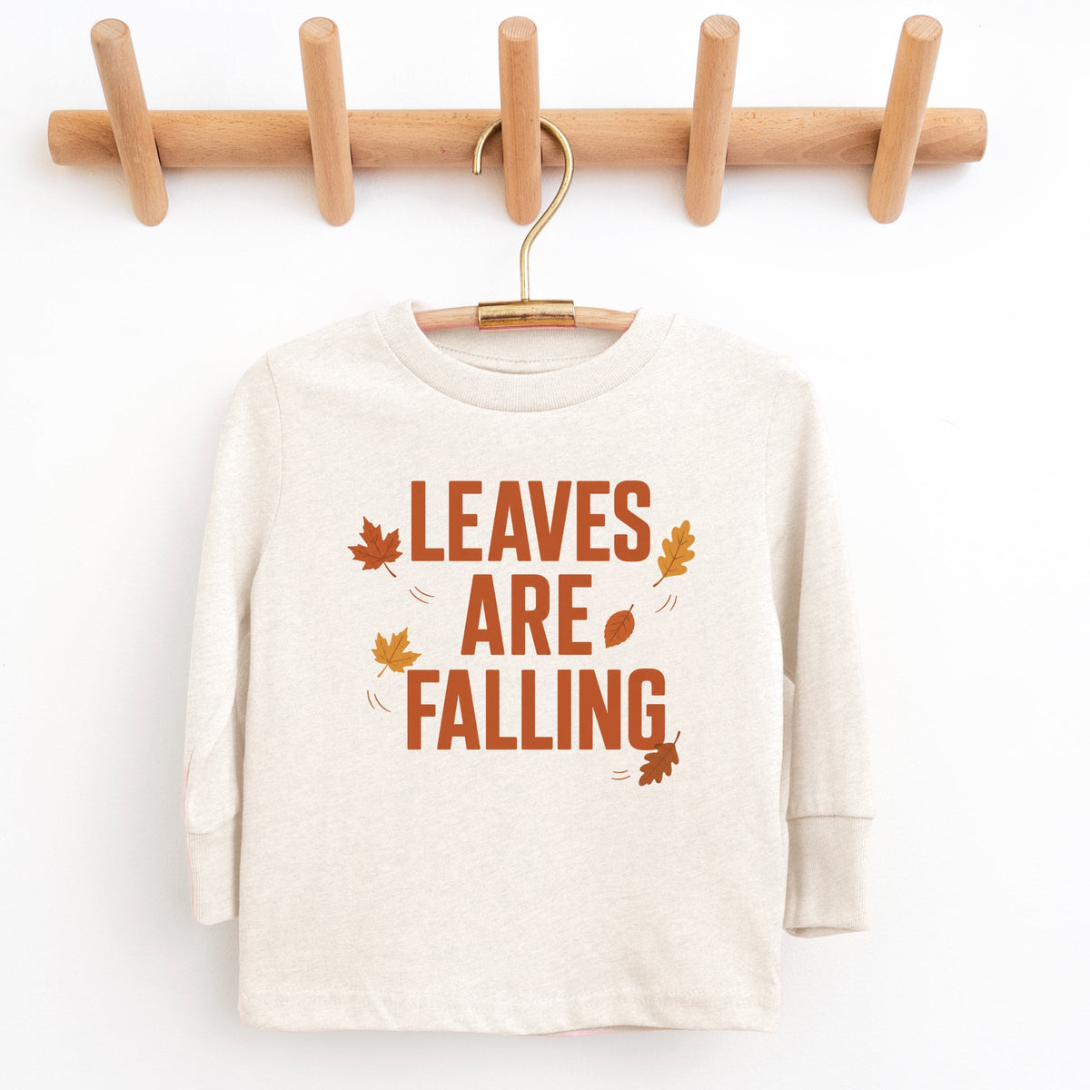 Leaves Are Falling Orange - Youth Long Sleeve Graphic T-Shirt