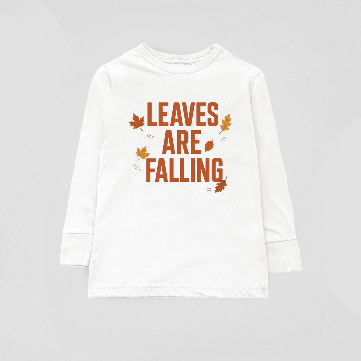 Leaves Are Falling Orange - Youth Long Sleeve Graphic T-Shirt