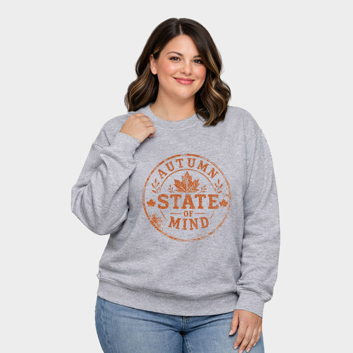 Autumn State of Mind Circle - Women's Plus Sweatshirt