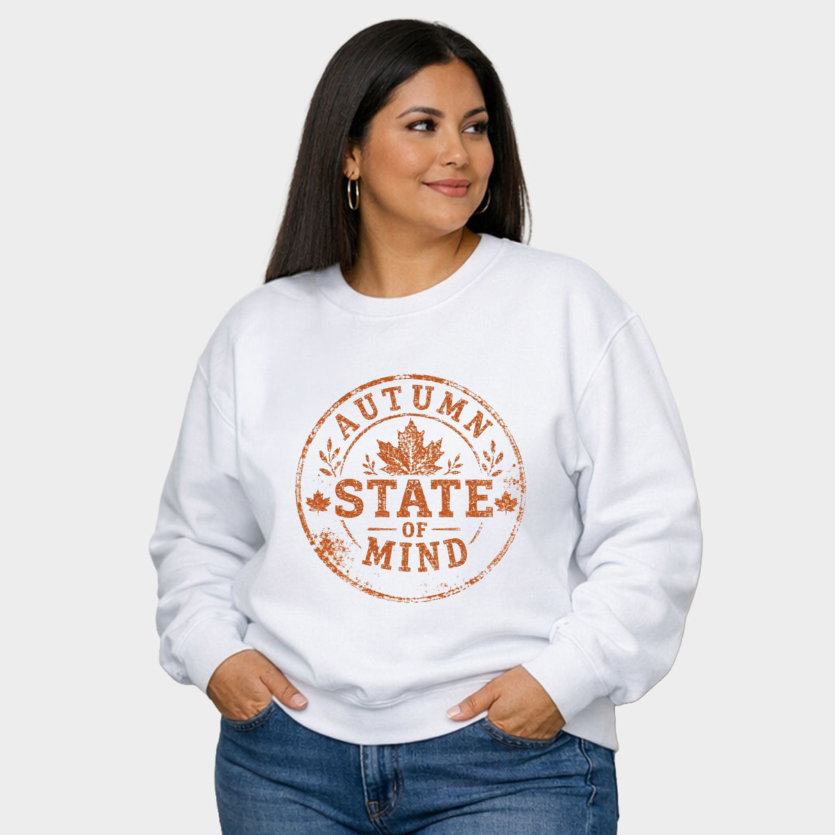 Autumn State of Mind Circle - Women's Plus Sweatshirt