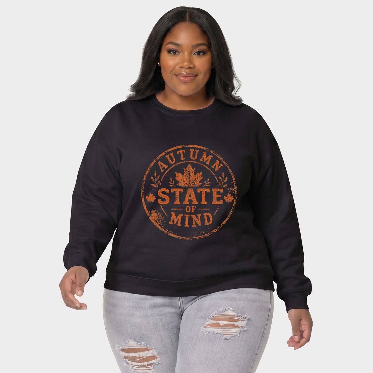 Autumn State of Mind Circle - Women's Plus Sweatshirt