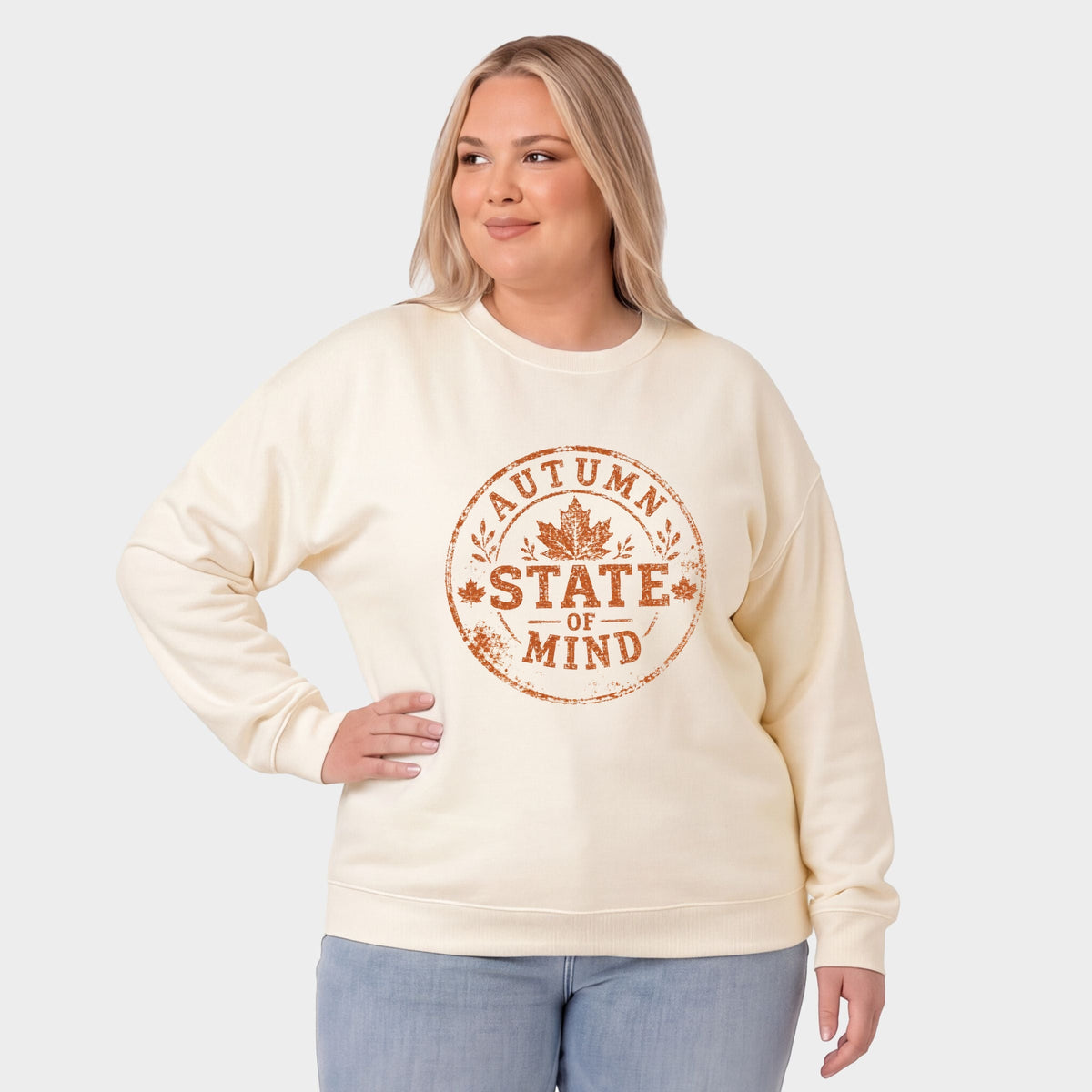 Autumn State of Mind Circle - Women's Plus Sweatshirt