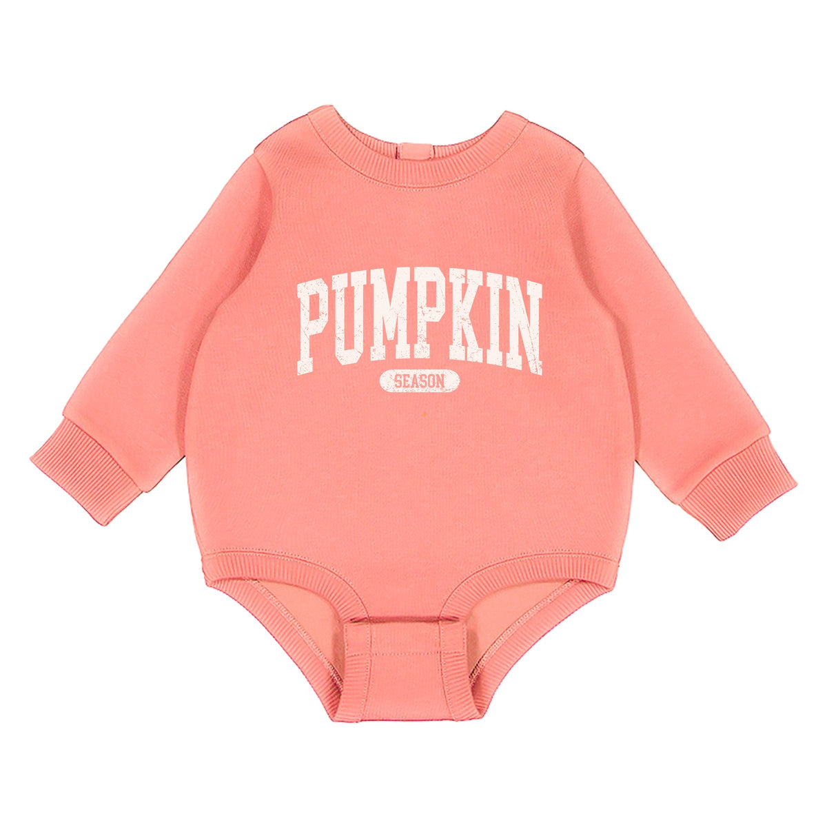 Pumpkin Season Varsity Cream - Infant Fleece BodySuit