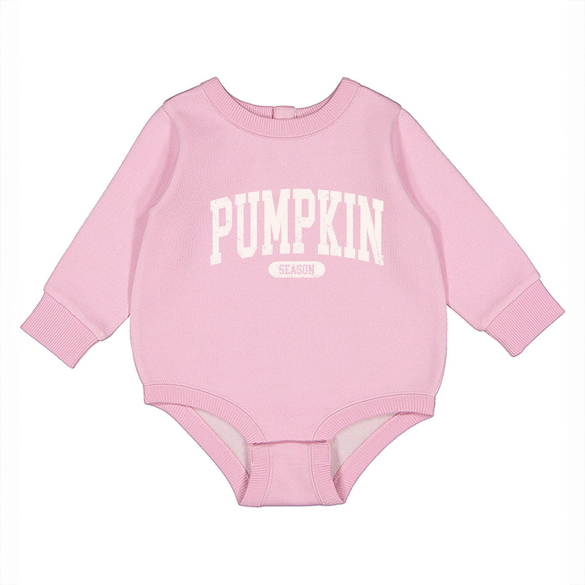 Pumpkin Season Varsity Cream - Infant Fleece BodySuit