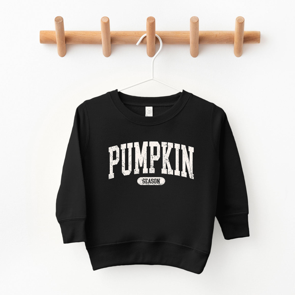 Pumpkin Season Varsity Cream - Youth Graphic Sweatshirt