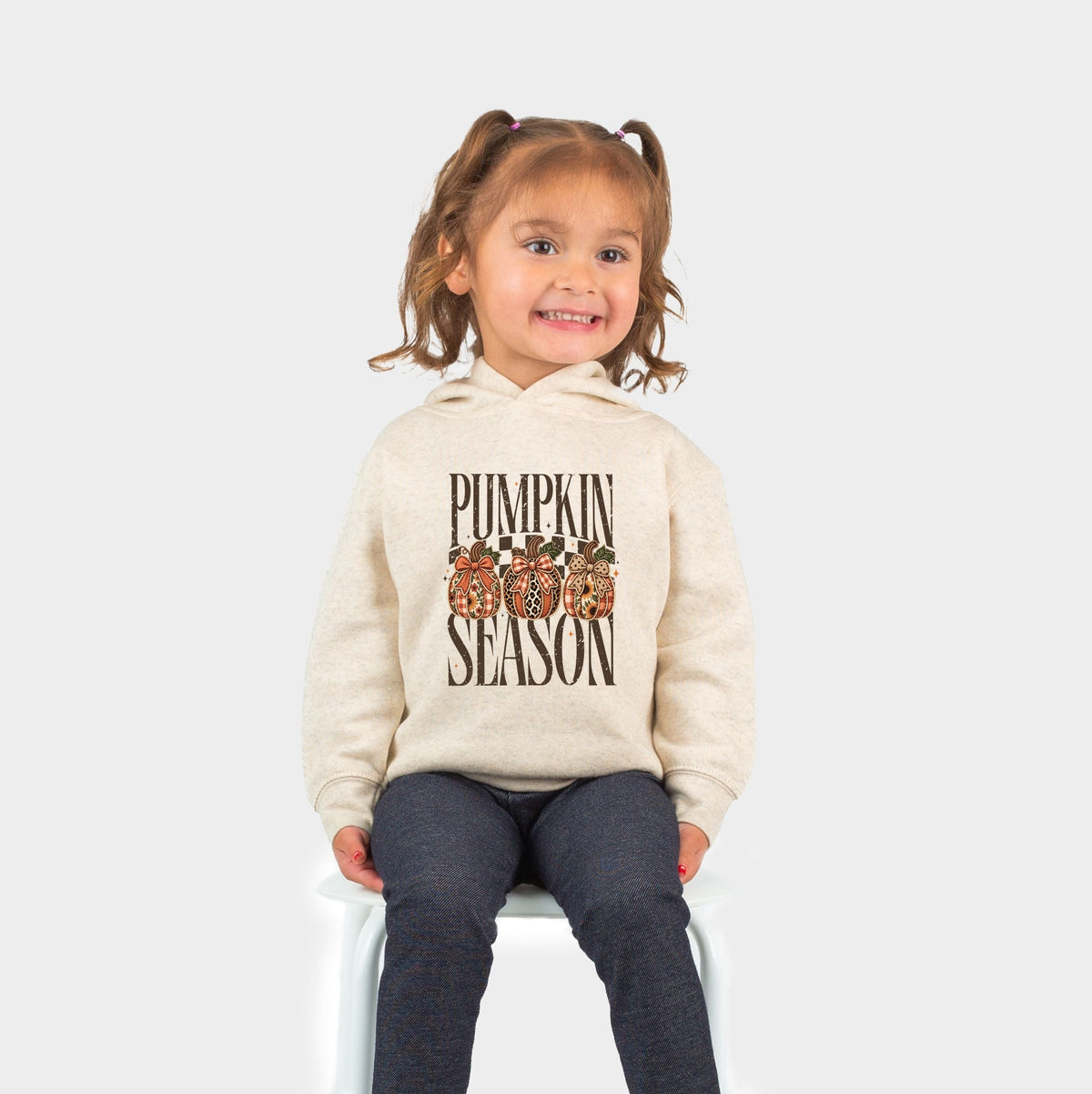 Pumpkin Season Pumpkins PRINT - Toddler Hoodie