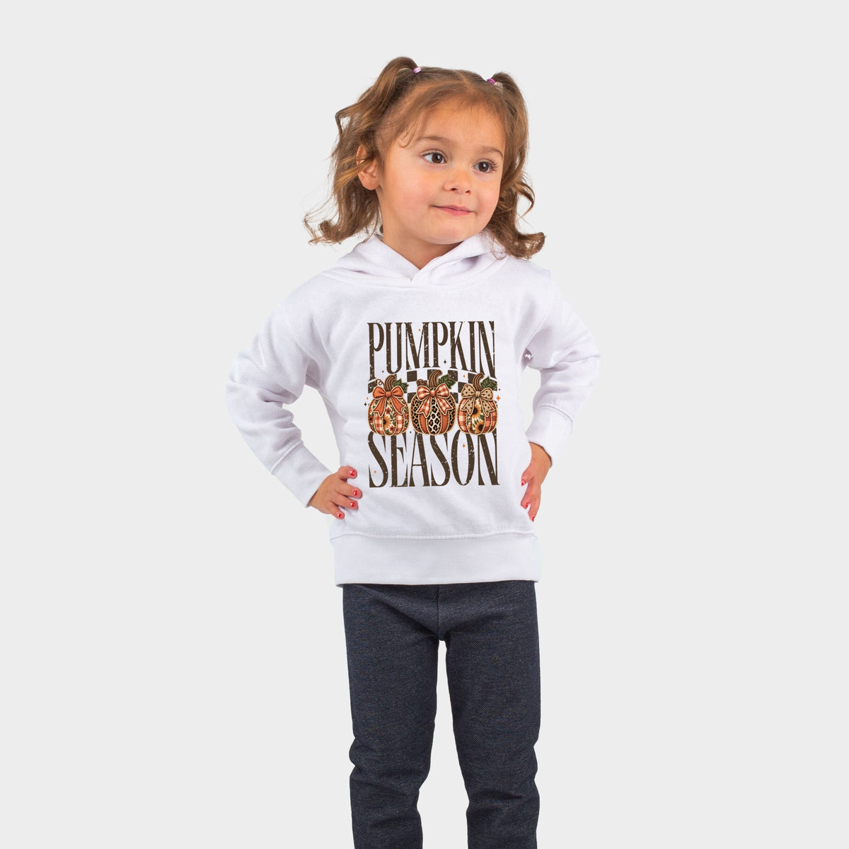 Pumpkin Season Pumpkins PRINT - Toddler Hoodie