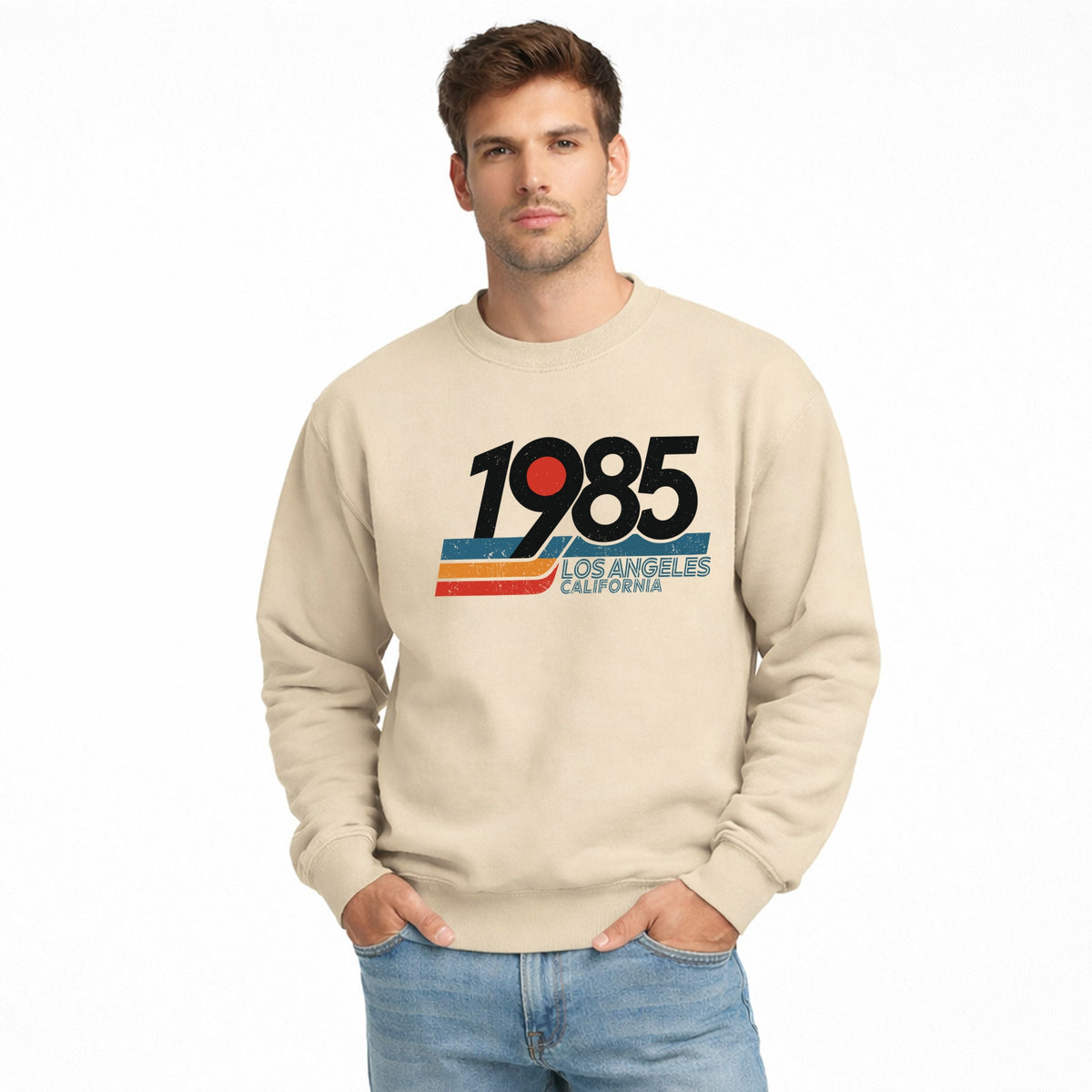Retro 1985 Los Angeles - Men's Graphic Sweatshirt