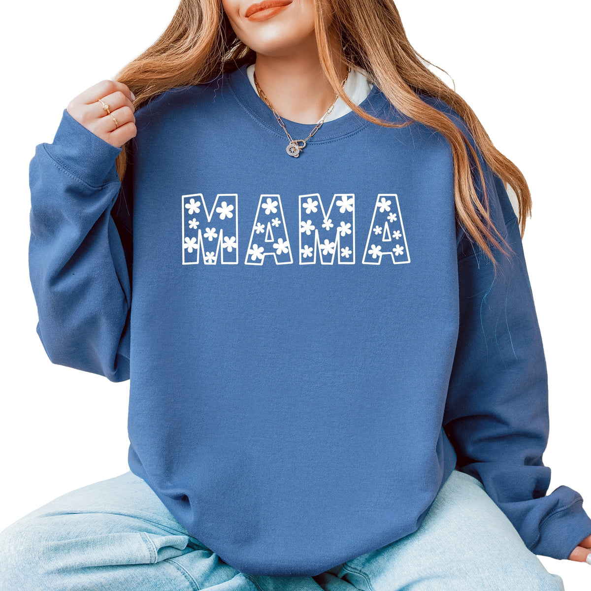 Flower Mama Bold - Women's Graphic Sweatshirt