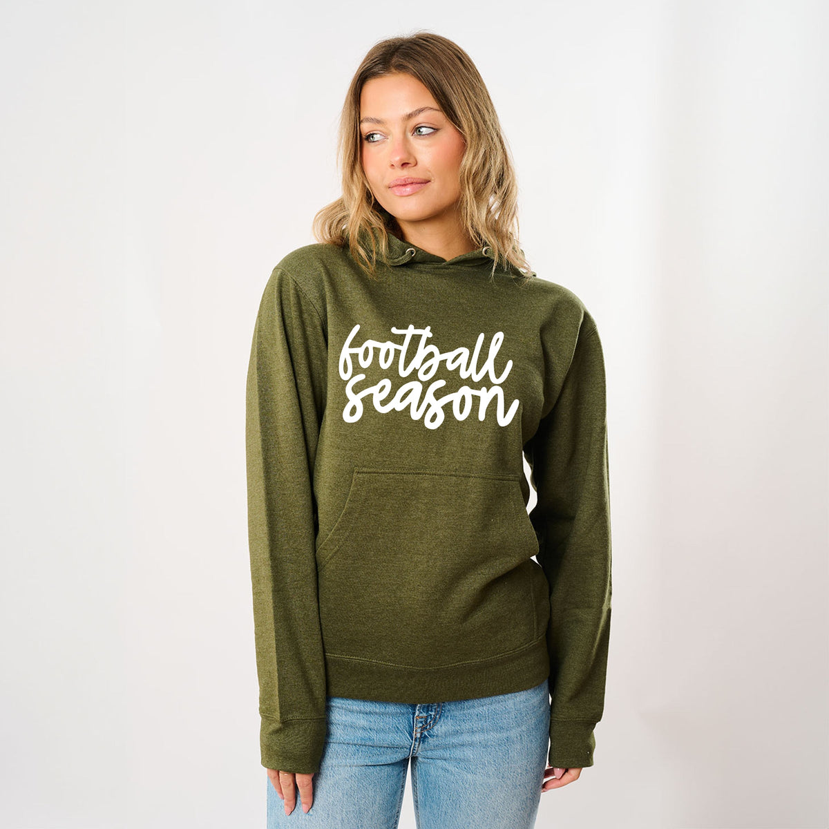 Football Season Cursive - Women's Hoodie