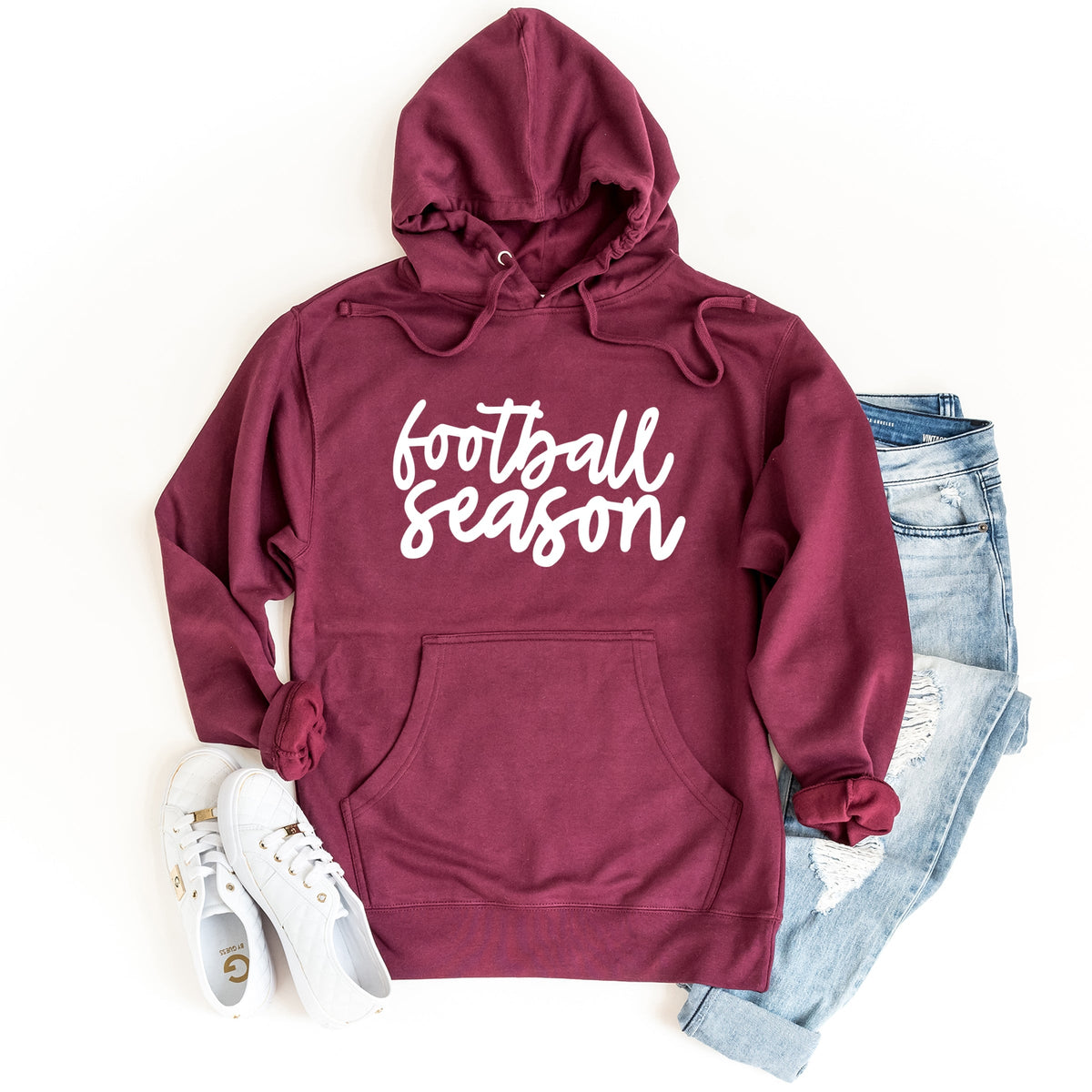 Football Season Cursive - Women's Hoodie