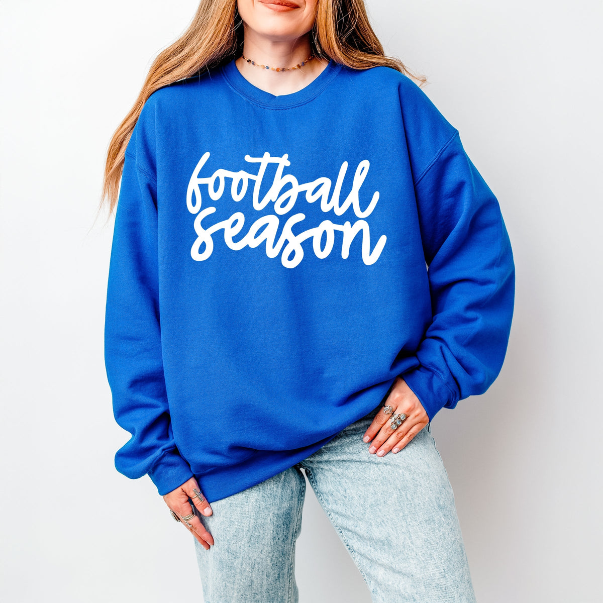 Football Season Cursive - Women's Sweatshirt