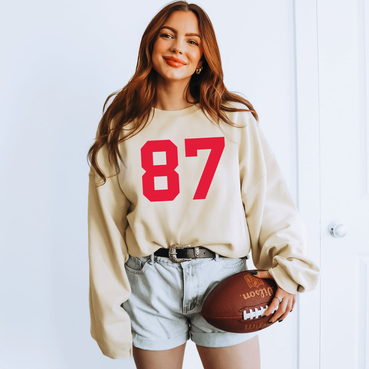 Football Jersey 87 -  Womens Sweatshirt