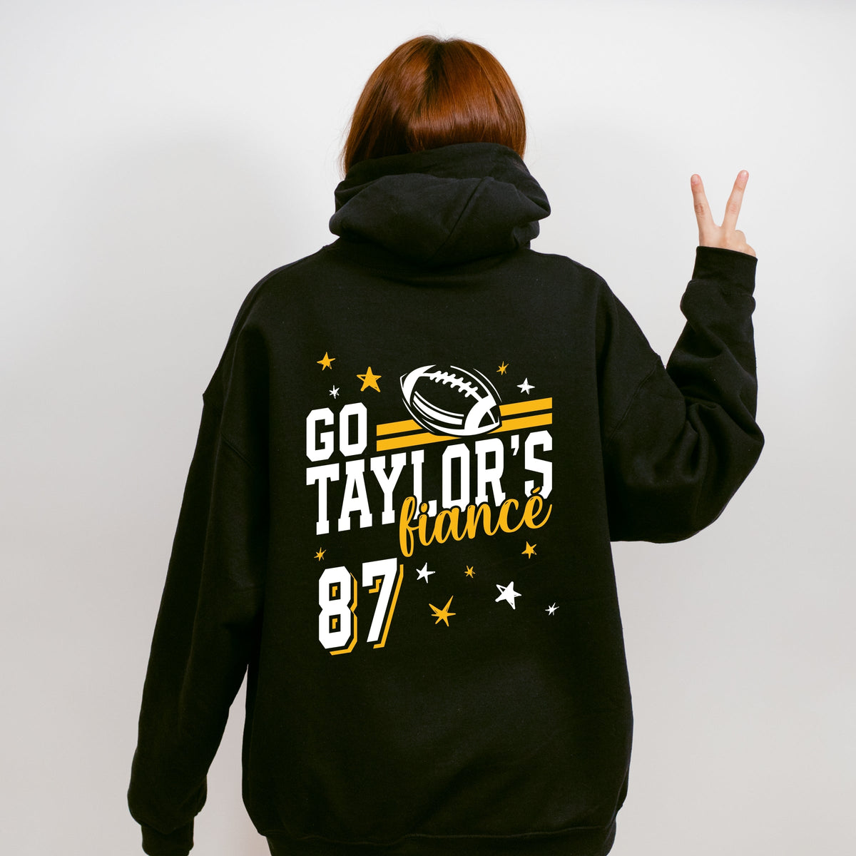 Go Taylor's Fiancé Yellow  - Womens Hoodie