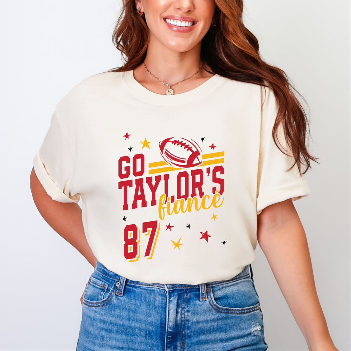 Go Taylor's FiancÃ¢Ë†Å¡Ã‚Â© Red - Womens Garment Dyed Tee