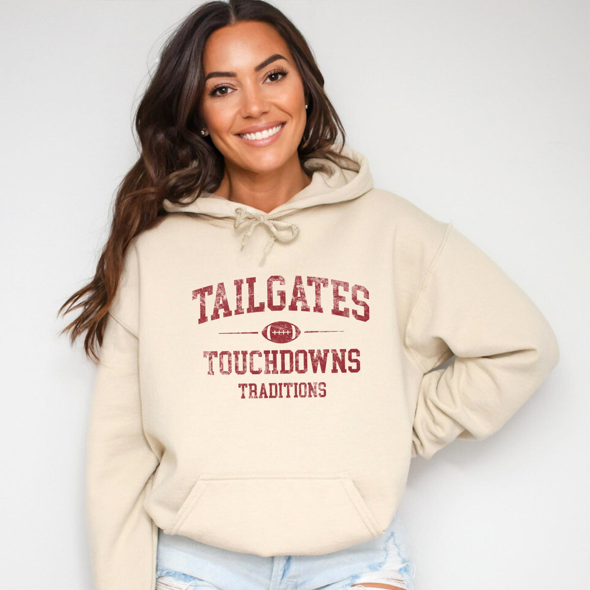 Tailgates Touchdowns Traditions - Women's Graphic Hoodie