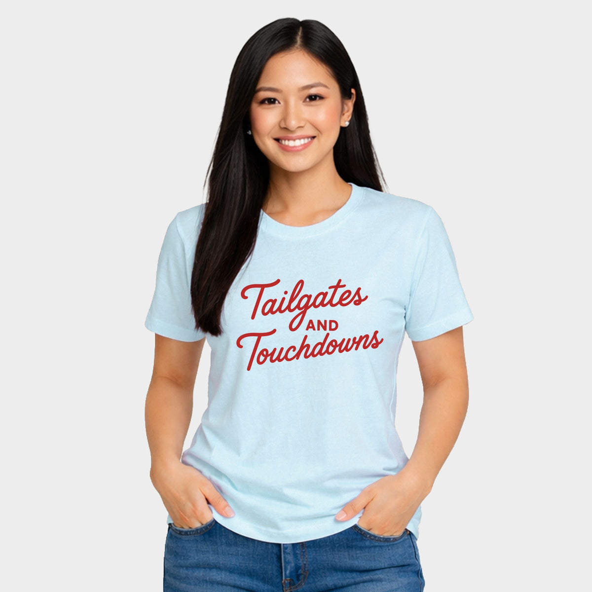 Tailgates and Touchdowns - Women's Short Sleeve Graphic T-Shirt