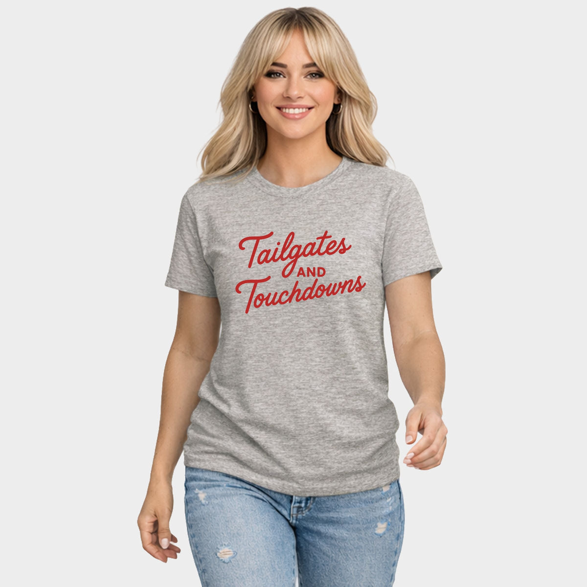 Tailgates and Touchdowns - Women's Short Sleeve Graphic T-Shirt