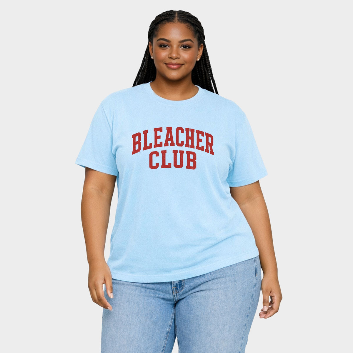 Bleacher Club - Women's Plus Sized Garment Dyed Graphic T-Shirt