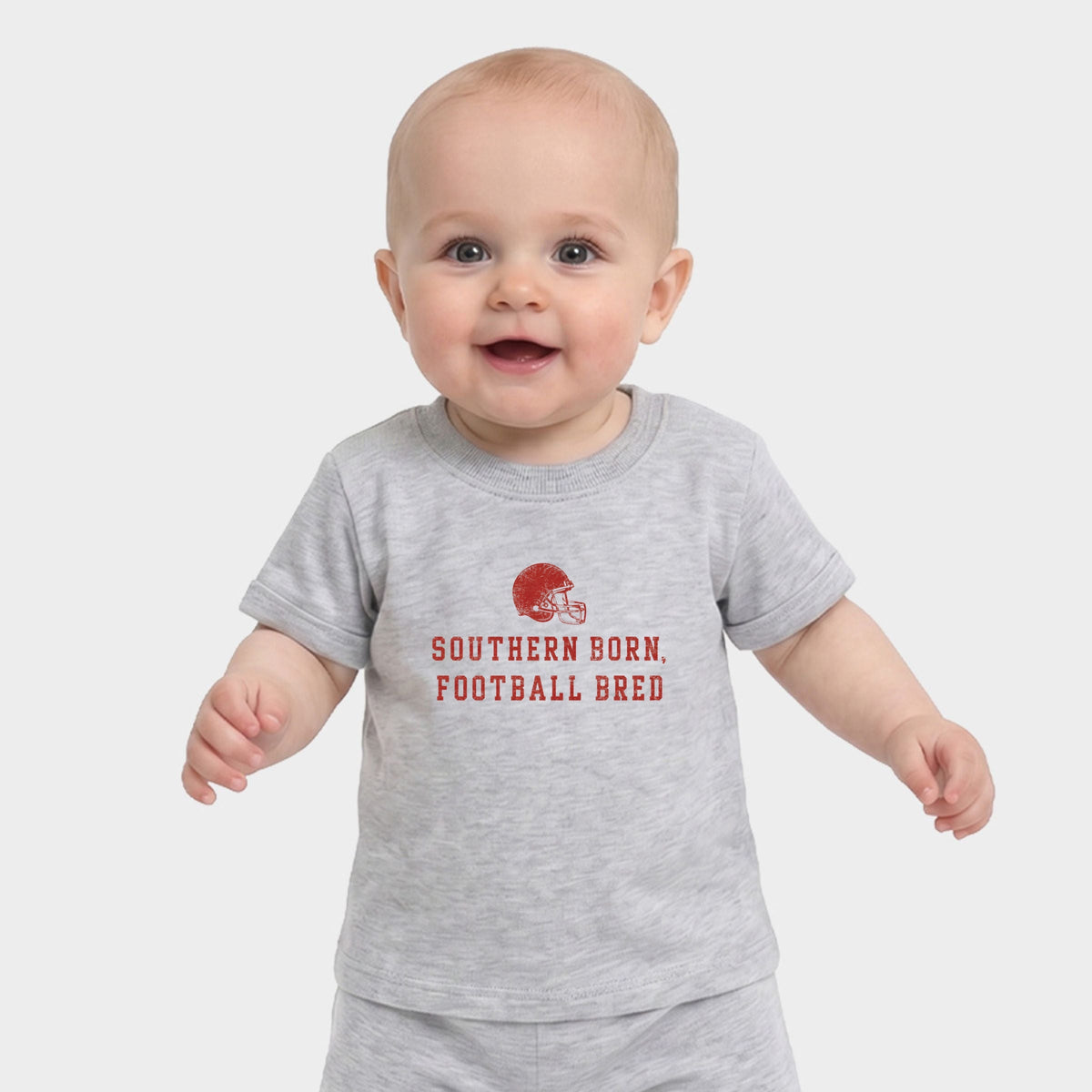 Southern Born Football Bred Helmet - Infant Jogger Pant Crew Set