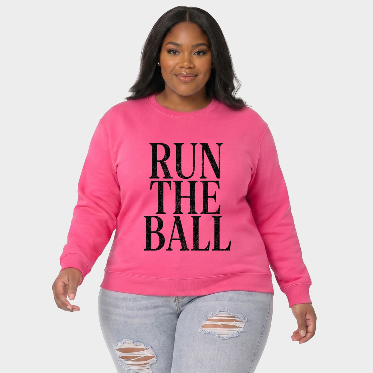 Run The Ball Tall - Women's Plus Sweatshirt